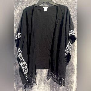 Black womens shrug top